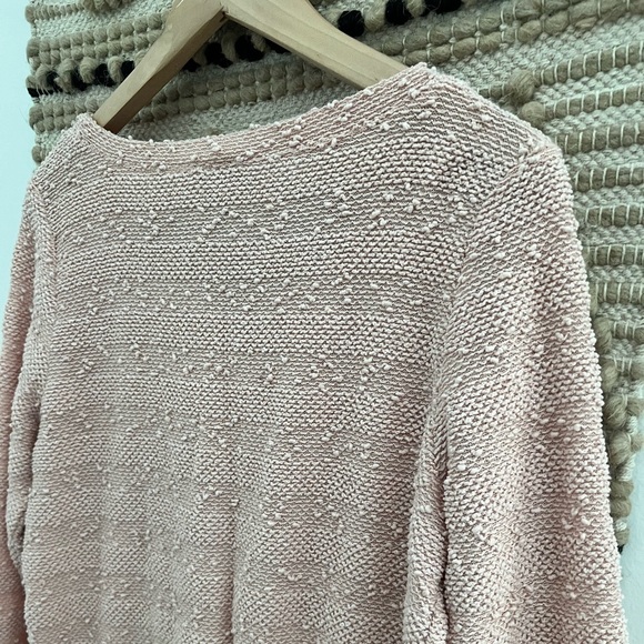 LOFT| Pink Lace Trim long sleeve top - Picture 8 of 10